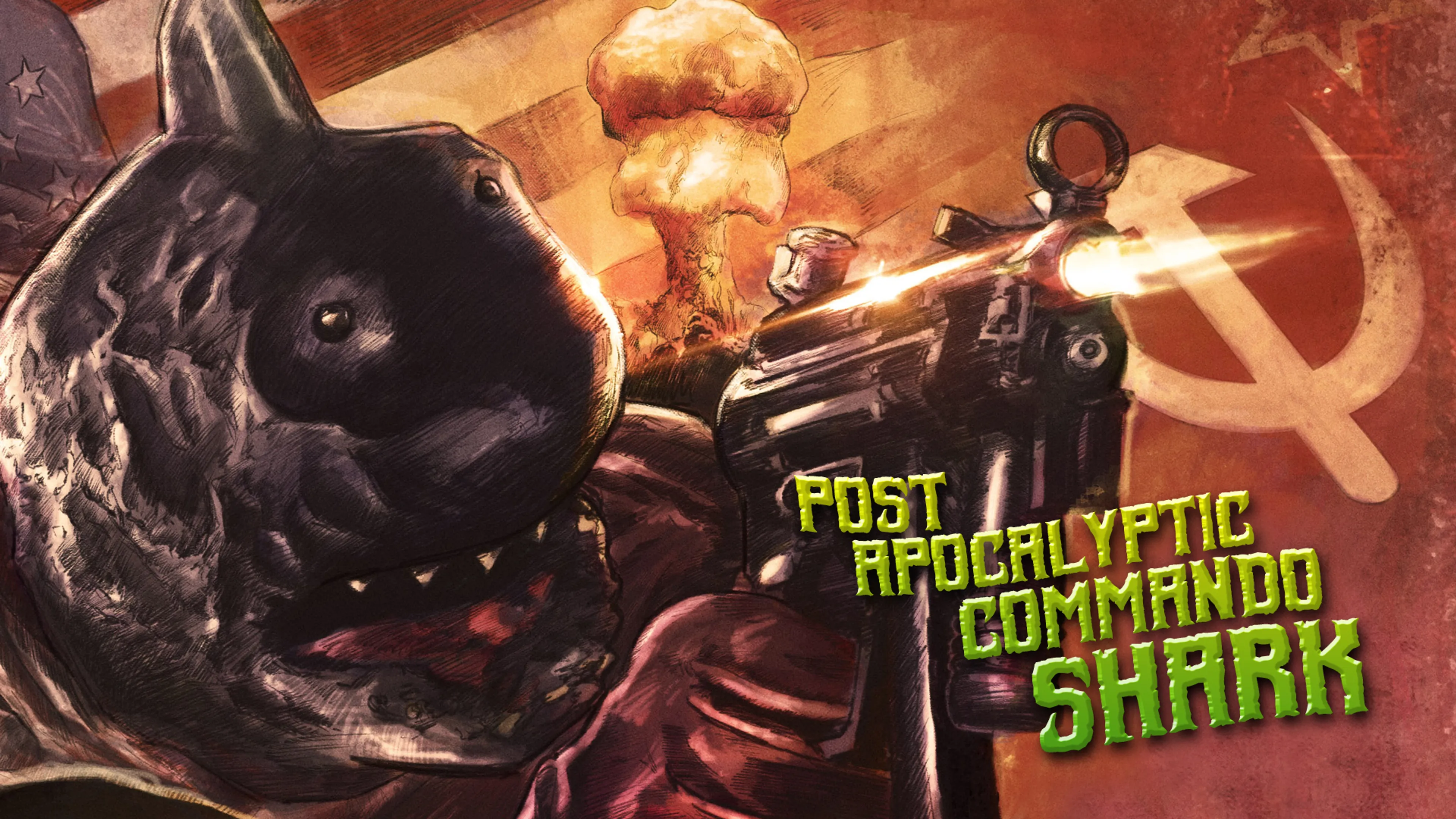 Post Apocalyptic Commando Shark poster